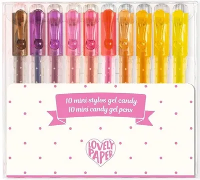 Obrázek produktu pro DJECO – 03786 Sada 10 gelových minikuličkových per CANDY