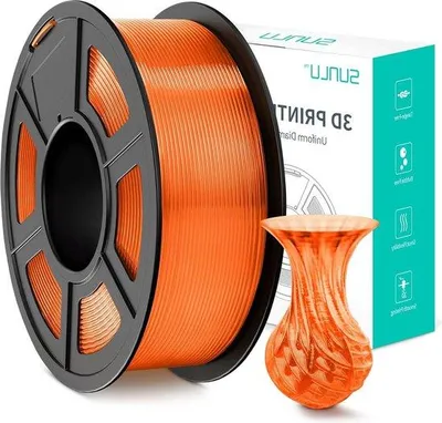 Produktbild von 3D Drucker Filament 1,75mm PLA Plus robust transparent orange 1kg