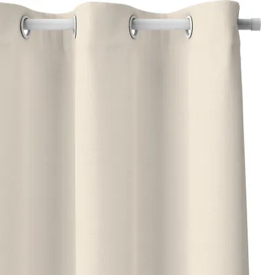 Imagen del producto de Cortina opaca, color beige claro. Cantidad: 2 unidades
