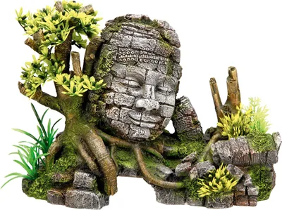 Zdjęcie produktu dla Aqua Ornaments "ANGKOR WAT" z roślinami 25 x 12,5 x 18 cm
