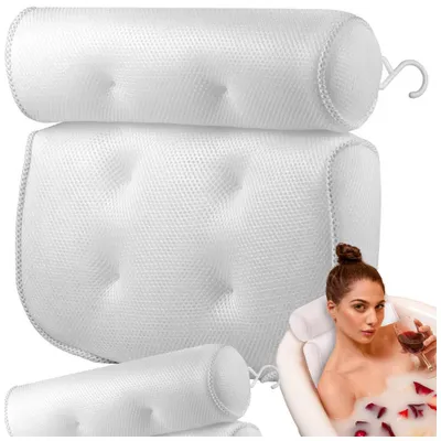 Image de Coussin pour baignoire avec ventouses, pour un bain confortable