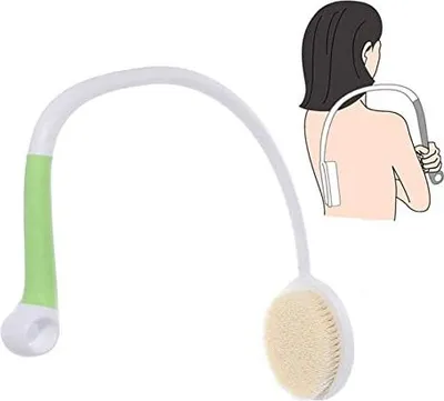 Produktbild von Rückenbürste mit Langem Stiel, Ergonomisch Duschbürste mit Weichen Borsten, alle Körperpartien Bequem Erreichen Können für jeden Hauttyp - Sanftes Peeling - Verbesserung der Hautgesundheit