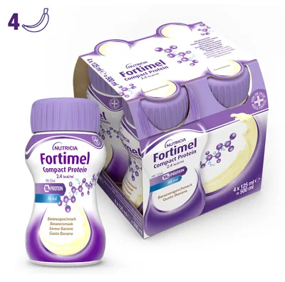 Immagine prodotto di Fortimel Compact Protein Banana 4 Bottiglie 125 Ml