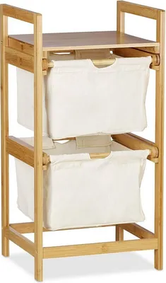 Zdjęcie produktu dla sorter do bielizny relaxdays jasnobrązowy