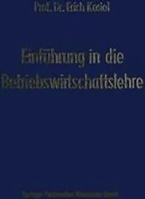 Obrázek produktu pro Einführung in die Betriebswirtschaftslehre