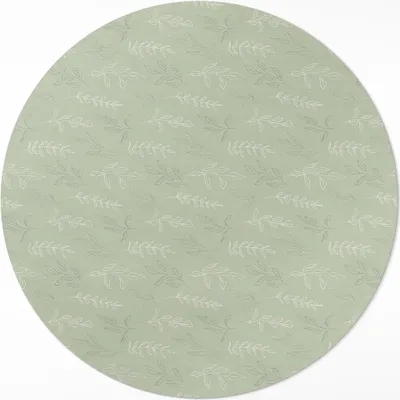 Produktbild von Subtile Zweige im Boho-Stil– Vinylteppich – Indoor Teppich – Flur – Pflegeleicht – Runder Teppich – PVC Teppich – Outdoor Teppich – Pflegeleicht – fi 80cm
