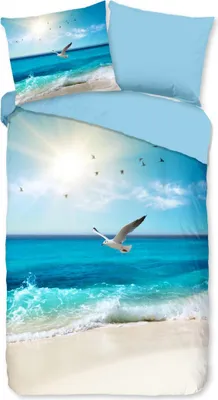 Produktbild von Good Morning Bettwäsche "strandthema" - Multi - (140x200/220 cm) - Baumwolle