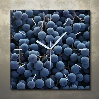 Produktbild von Wohnzimmer Leinwand Uhr Geräuschlos Küche 30x30 Farbige, Früchte, Motive, weiße Zeiger