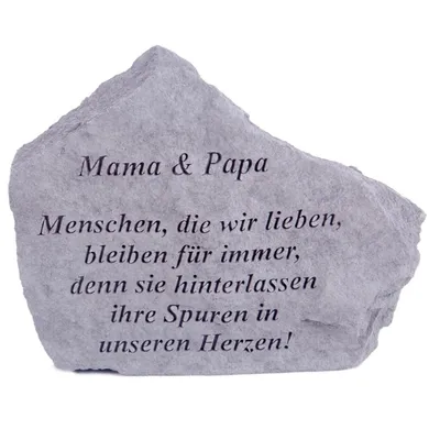 Produktbild von Grabstein Mama & Papa, Grabdekoration, Grab, Trauer