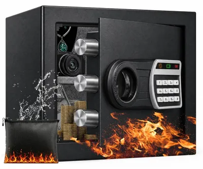 Imagen del producto de Caja fuerte electrónica con cerradura de combinación - Capacidad de 35 litros - Fabricada en hierro fundido y nylon