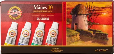 Zdjęcie produktu dla Koh-i-noor MÁNES 1615/10 - Zestaw farb olejnych MÁNES, 10 × 16 ml