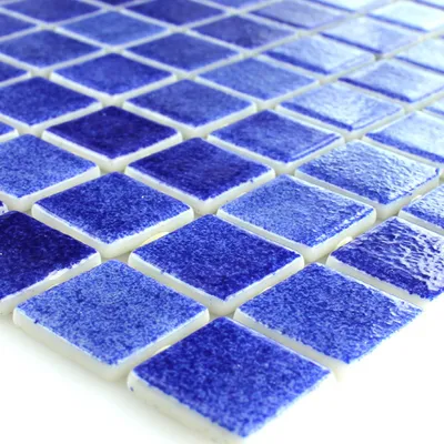 Produktbild von Glas Schwimmbad Pool Mosaik 25x25x4mm Dunkelblau Mix