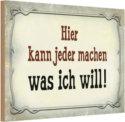 Produktbild von vianmo Holzschild 12x18 cm kann jeder machen was ich will Dekoration