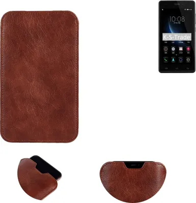 Produktbild von K-S-Trade Schutzhülle Handyhülle kompatibel mit Doogee X5 Handytasche Kunstleder Sleeve in braun
