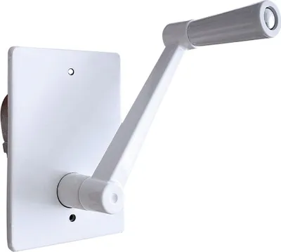 Produktbild von MICEL - 90094 - Lathe de Flush Mount Shutter, Tragfähigkeit 40 kg, inkl. Handkurbel, Stahl, weiß lackiert, 160 x 80 x 130 mm