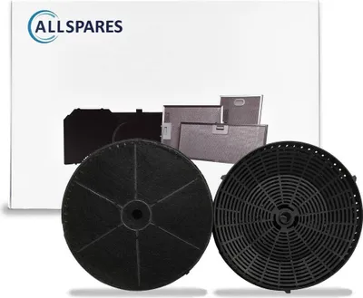 Produktbild von AllSpares Aktivkohlefilter (2 St.) für Dunstabzugshauben geeignet für Elica CFC0038668 | IKEA NYTTIG FIL 440 | Bauknecht 482000009691 | Ø173mm