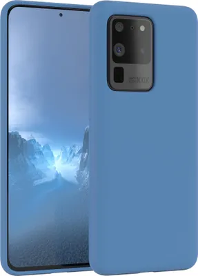 Produktbild von EAZY CASE Silikonhülle für Samsung Galaxy S20 Ultra / S20 Ultra 5G Silikon Backcover Schutz in Blau