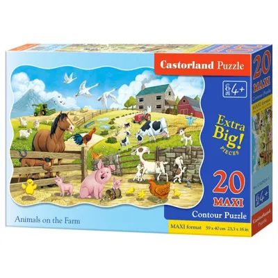 Produktbild von CASTORLAND Puzzle Tiere auf dem Bauernhof MAXI 20 Teile