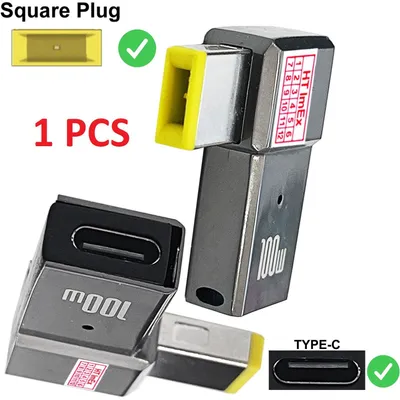 Produktbild von 100W USB C Buchse zu DC Ladeadapter für Lenovo ThinkPad X1 Carbon Gen. 2 Serie