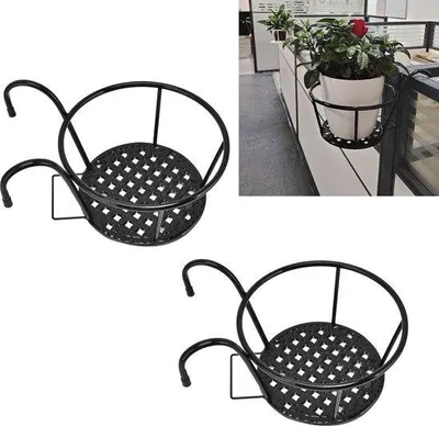 Produktbild von Famanu Hängende Pflanzenhalter Set von 2 - Runder Blumenhalter für Balkon & Garten
