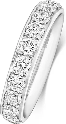 Produktbild von 18 Karat (750) Weißgold Damen - Diamant Trauring/Ehering/Hochzeitsring Brillant-Schliff 1.90 Karat G - SI1, 49 (15.6); TRS1871218KWRSJ