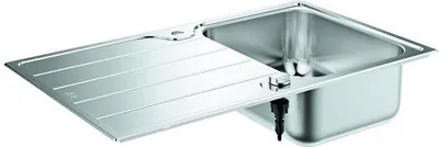 Produktbild von GROHE K500 45-S, Aufsatzwanne, Rechteckig, Edelstahl, Edelstahl, 1 Becken, Rechteckig