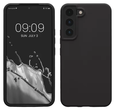 Produktbild von kwmobile Handyhülle für Samsung Galaxy S22 Hülle - Case Silikon - Kabelloses Laden - Schutzhülle Cover in Schwarz matt