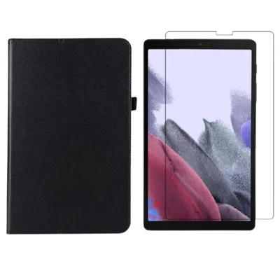 Image de 2in1 Set pour Samsung Galaxy Tab A7 Lite 2021 SM-T220 SM-T225 8.7 pouces Tablet avec Smartcover + verre de protection avec fermeture magnétique Auto Sleep/Wake Cover