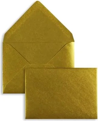 Produktbild von Briefumschläge 125x176mm (DIN B6) 100g/qm gummiert VE=100 Stück gold