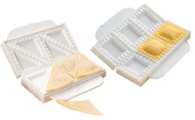 Teigform-Set für Ravioli & Pansotti, 2 Stück, Kunststoff, Weiß