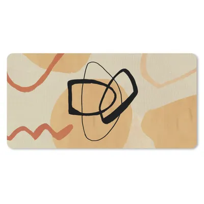 Produktbild von MuchoWow® Schreibtischunterlage Formen - Abstrakt - Braun 80x40 cm - XXL Mauspad - Gaming Mauspad
