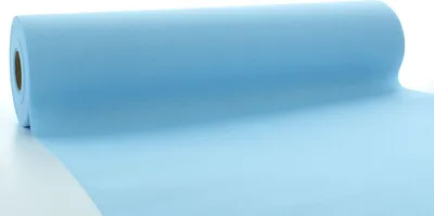 Produktbild von Airlaid Tischläufer Hellblau, 40 cm x 24 m , 1 Stück - Mank