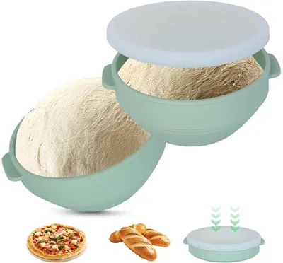 Produktbild von Pizza-Teig-Einmachgerät mit Abdeckung und Kreuzschalenverteilung