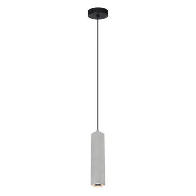 Image de Suspension ANDER aluminium et noir, 1xGU10x10W, aluminium, dimensions : 130 x 5,8 x 5,8 cm, IP20, Italux
