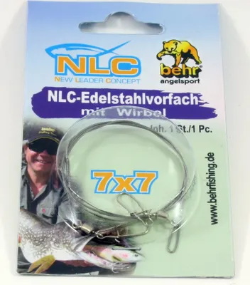 Produktbild von Behr Edelstahlvorfach 7x7 mit Wirbel 50cm  5kg