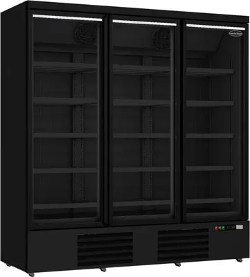 Obrázek produktu pro Mraznička se 3 skleněnými dveřmi, černá, JDE-1530F Bl