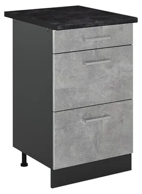 Produktbild von Küchenunterschrank Vicco R-Line Beton/Anthrazit 50 cm Arbeitsplatte Anthrazit, Model 69795