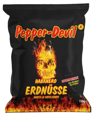 Produktbild von Pepper-Devil Habañero Erdnüsse 150g
