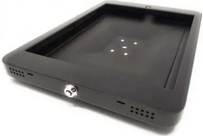 Produktbild von SYSTEM-S Abschließbare Wandhalterung für iPad Pro 12,9 Zoll (nur 2015+2017) in Schwarz