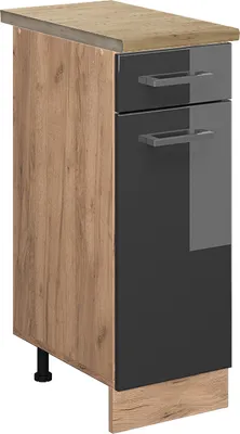 Immagine prodotto di Mobiletto base per cucina Vicco R-Line Antracite lucido 30 cm , PL Rovere, Model 46474