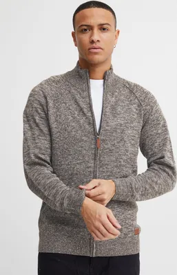 Produktbild von BLEND BHDaniri Herren Strickjacke Cardigan Feinstrick mit Stehkragen Reißverschluss Rippbündchen Baumwollmischung Regular fit
