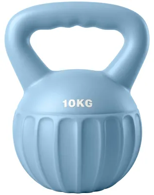 Produktbild von Kettlebell Kugelhantel 6 kg Gewicht-Hantel mit Sand befüllt für Anfänger Zuhause Krafttraining 21 x 21 x 27 cm Blau