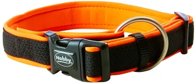 Obrázek produktu pro Nobby Mesh Preno, Univerzální, Standardní obojek, Černá, Oranžová, Kov, Neopren, Nylon, Jednobarevný, M-L