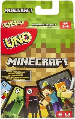 Obrázok produktu pre Mattel Games - Uno Minecraft - Kartová hra - Vek 7+ - UNO - FPD61