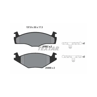 Produktbild von Textar Bremsbeläge vorne für Seat Cordoba Ibiza II VW Derby Polo + Variant