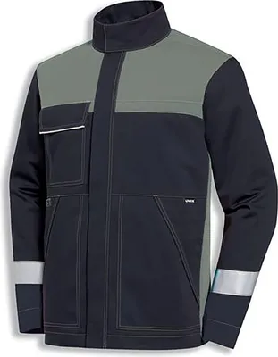 Produktbild von Uvex protection perfect, Jacke, Mann, Schwarz, Grau, 44/46, 3 Taschen, Baumwolle, Modacryl, Polyamid