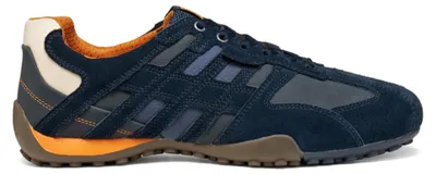 Produktbild von Geox Herren U Snake Slip-On Sneaker Veloursleder Mesh Blau, Schuhgröße:48 EU