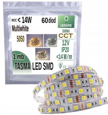 Produktbild von LED-ONE SMD5050 12V LED-Streifen 60 LEDs/m CCT