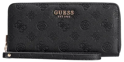 Image de Portefeuille Guess Ella Logo SLG, grand modèle avec fermeture éclair, capacité 12 cartes, dimensions 20 cm (logo noir)