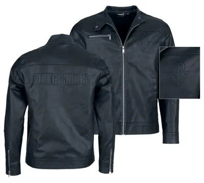 Produktbild von Powerwolf Kunstlederjacke Herren EMP Signature Collection schwarz XXL